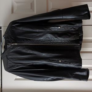 Faux leather coat